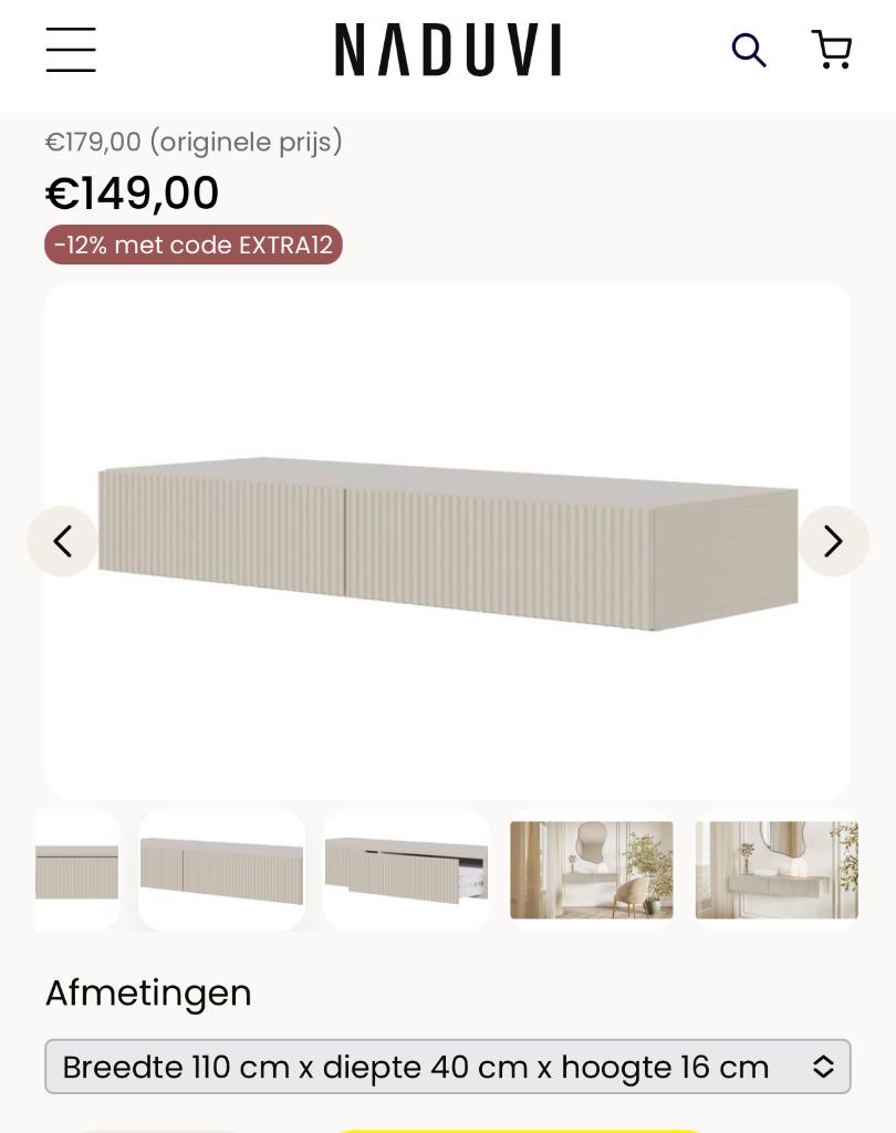 Kaptafel wand, Ophalen, Gebruikt, 50 tot 100 cm, Minder dan 100 cm