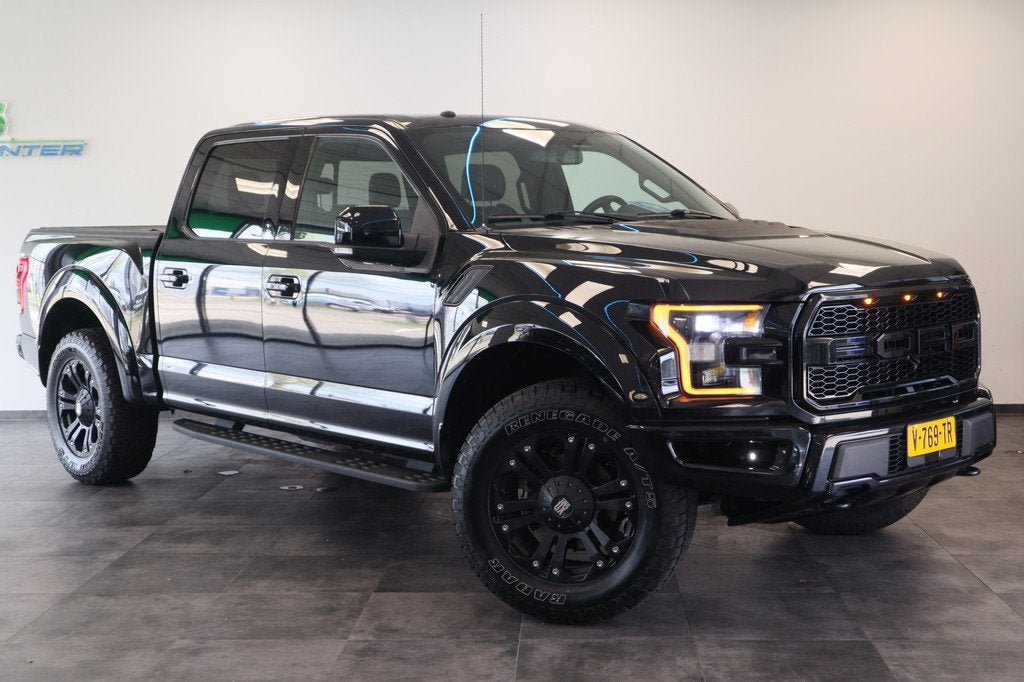 Ford USA F-150 3.5 V6 Ecoboost SuperCrew Raptor Performance, Auto's, Ford Usa, Automaat, Lichtsensor, F-150, Zwart