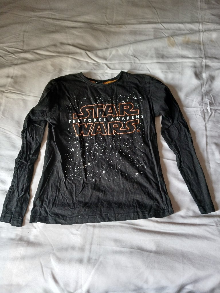 mooi zwart T-shirt STAR WARS The Force Awaken mt 152, Jongen of Meisje, Zo goed als nieuw, Shirt of Longsleeve, Star Wars