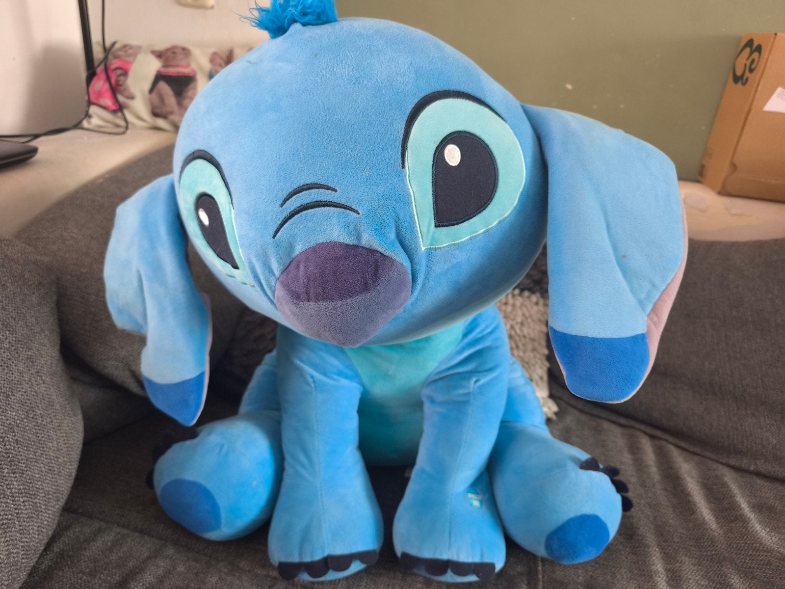 Grote Disney Stitch Knuffel - Interactief met Geluid, Disney, Overige typen, Blauw, Ophalen of Verzenden