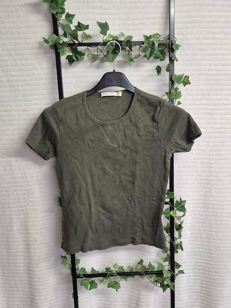 Felicitas Groen T-shirt Maat S, Ophalen of Verzenden