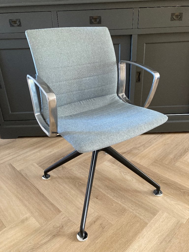Ahrend well armchair grijs design stoel / bureaustoel, Ophalen, Gebruikt, Grijs, Bureaustoel