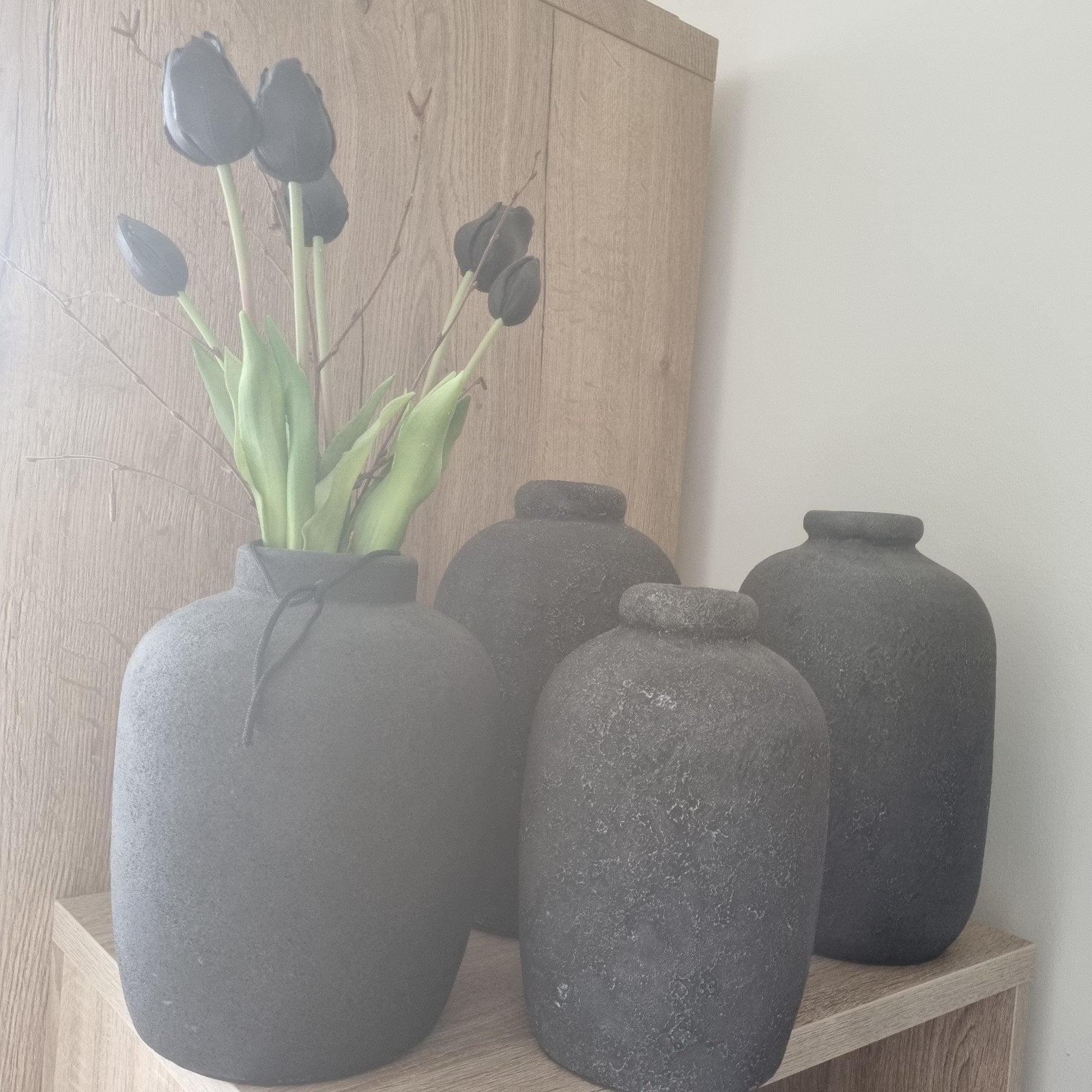 Vazen / kruiken dark grey, Ophalen, Overige kleuren, Minder dan 50 cm