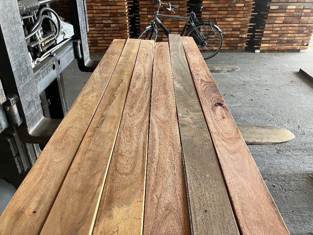 planken-vlonderplanken-steiger-Hardhout-Cumaru-25x140 mm, Tuin en Terras, Ophalen, Nieuw, Hout
