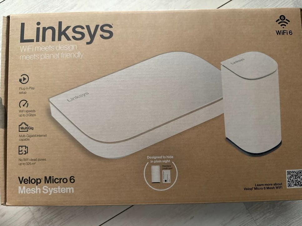 Linksys Velop Micro 6 Mesh Systeem WiFi 6 Router + Adapter, Ophalen of Verzenden, Nieuw, Router