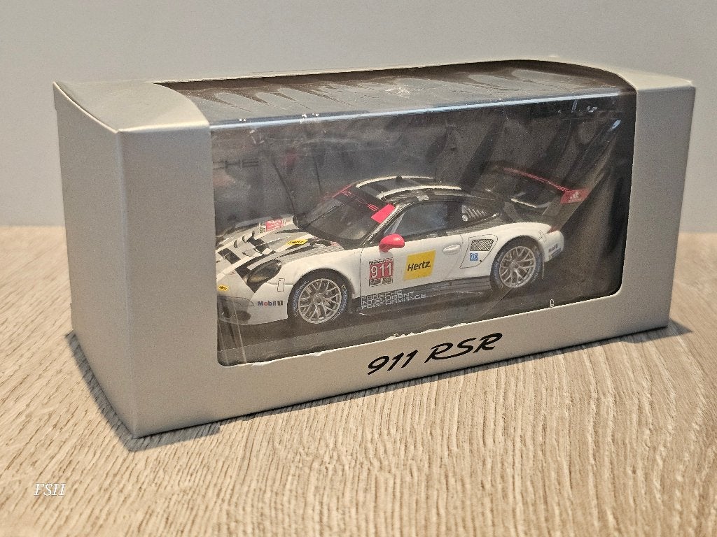 Porsche 911 RSR, wit/zwart dak. SPARK. <<NIEUW>>, Ophalen of Verzenden, Nieuw, Auto, Overige merken