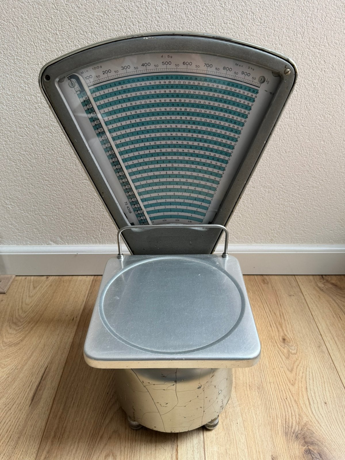 Prachtige Antieke Oude Vintage Keukenweegschaal Weegschaal, Ophalen, Keukenweegschaal, Analoog, 500 gram of grover