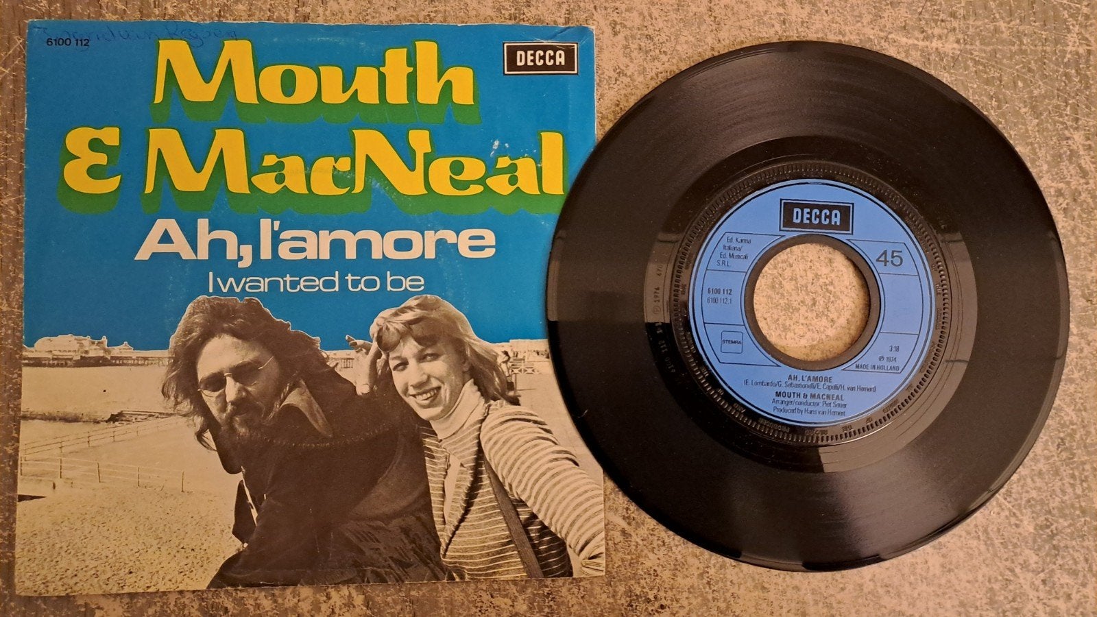 Mouth and macNeal  - ah,l'amore, Gebruikt, 7 inch, Pop, Fotohoes
