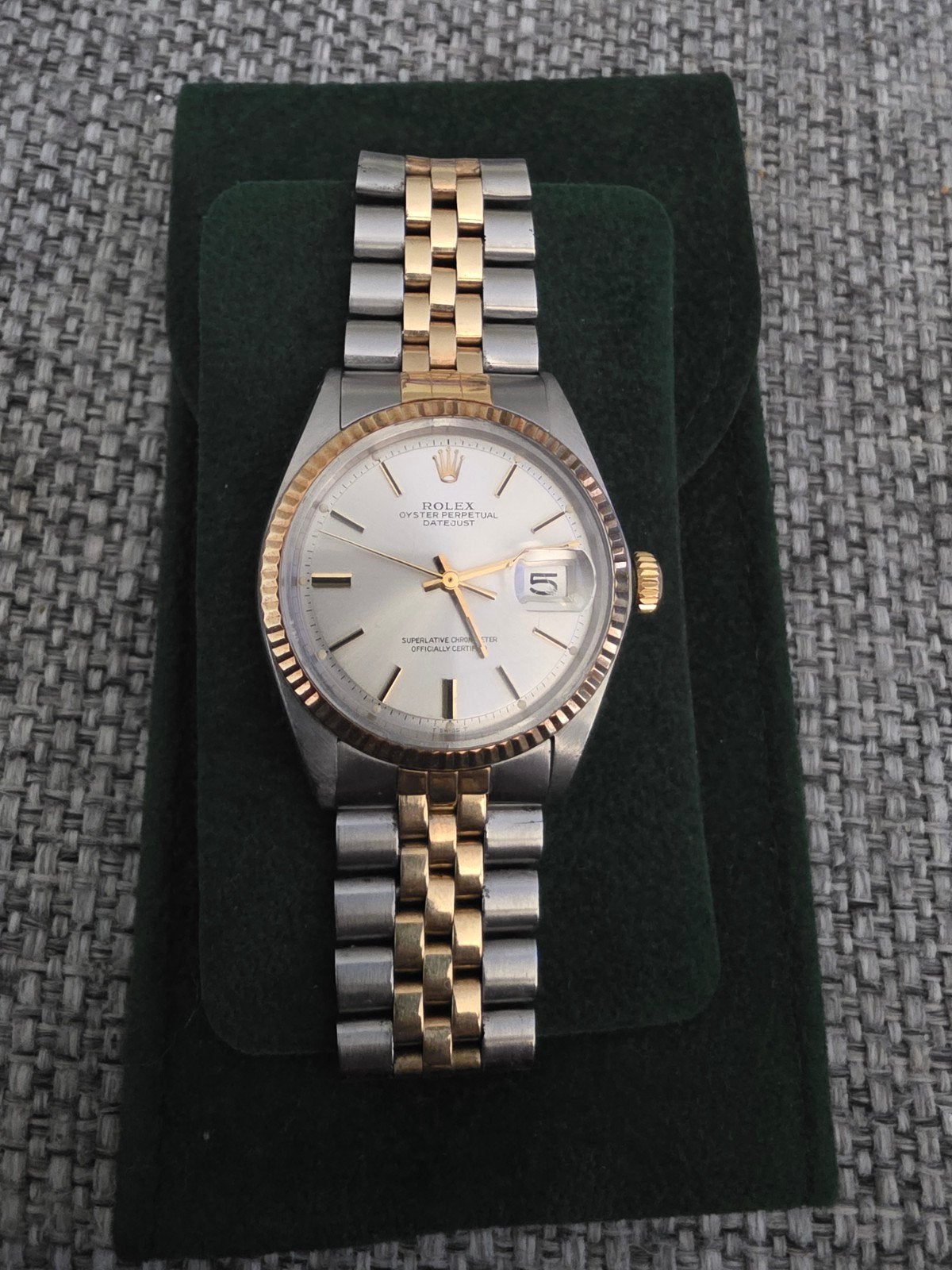 Rolex Datejust 1601/3 uit 1976 - Recent geserviced, Ophalen, Rolex, Zo goed als nieuw, Goud
