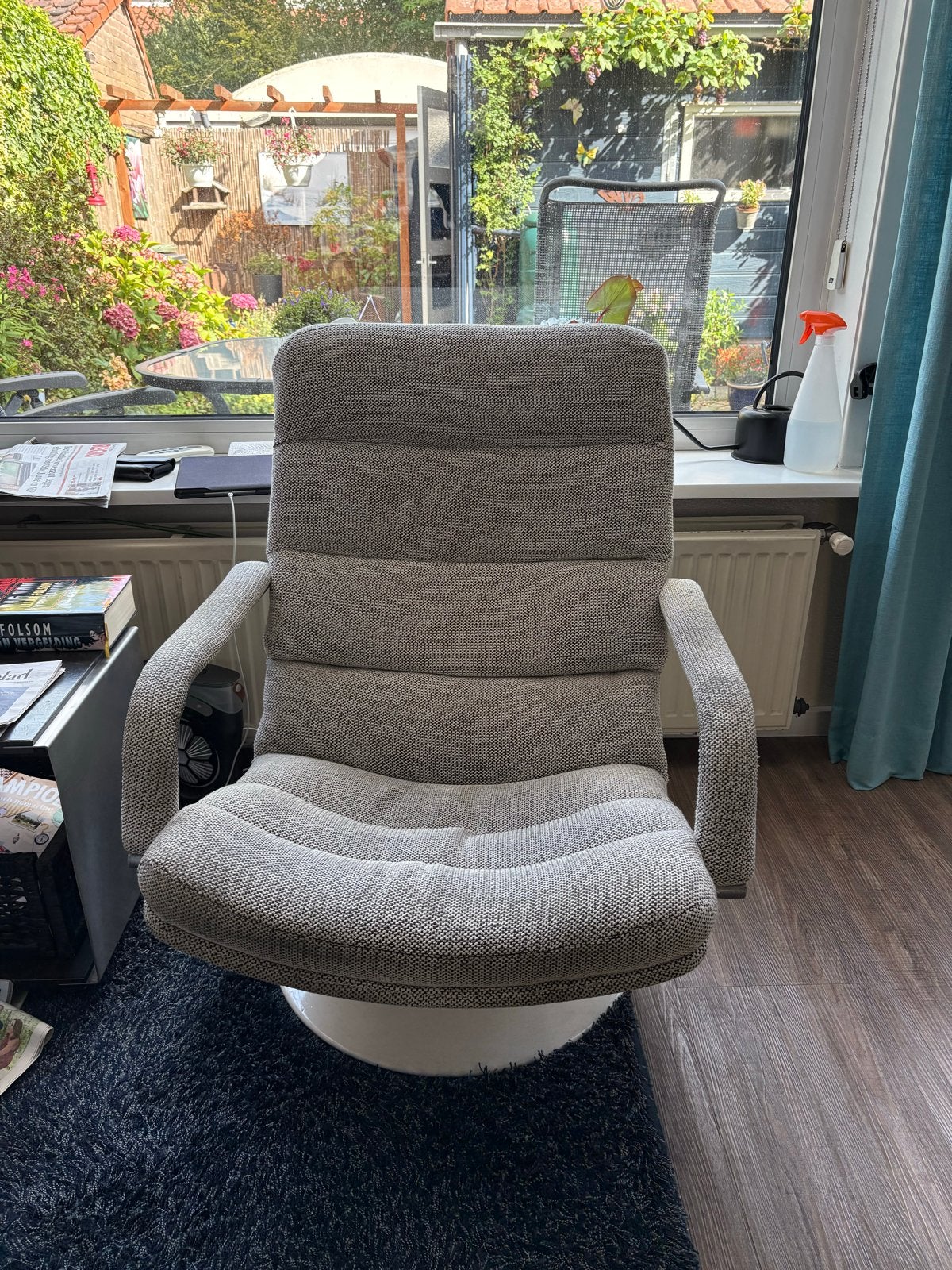 Gelderlander vintage draaifauteuil, Ophalen, Gebruikt, Eén, Stof