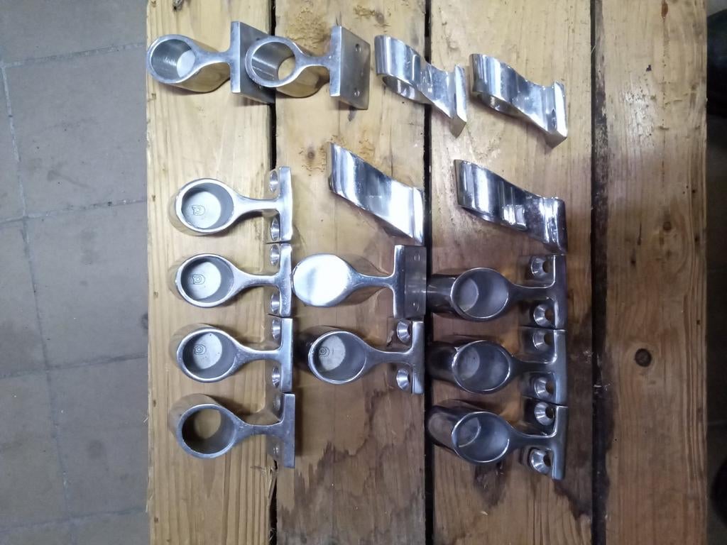 Reling houders gepolijst rvs nieuw., Ophalen of Verzenden, Nieuw, Zeilboot of Motorboot