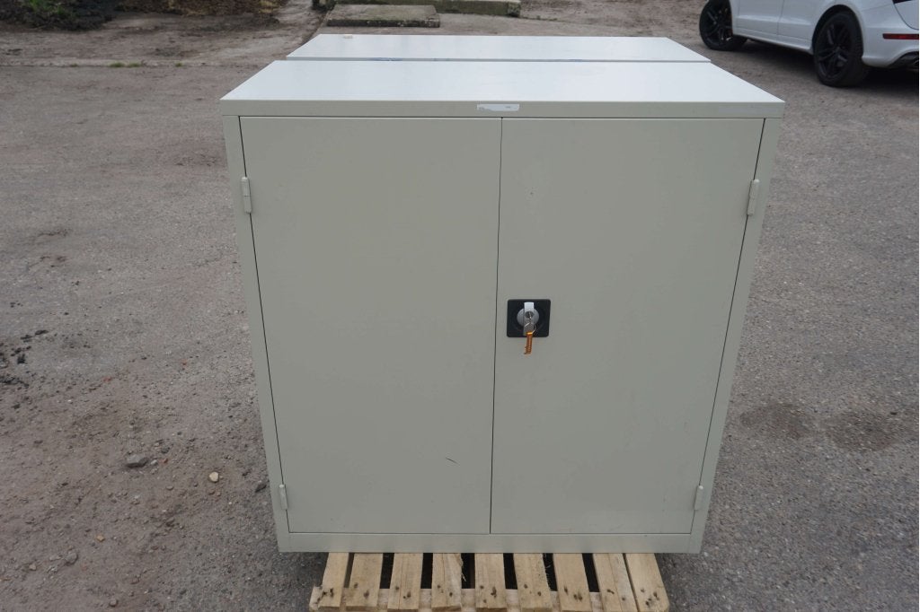 Lage metalen kast gereedschapskast vakjeskast voorraadkast