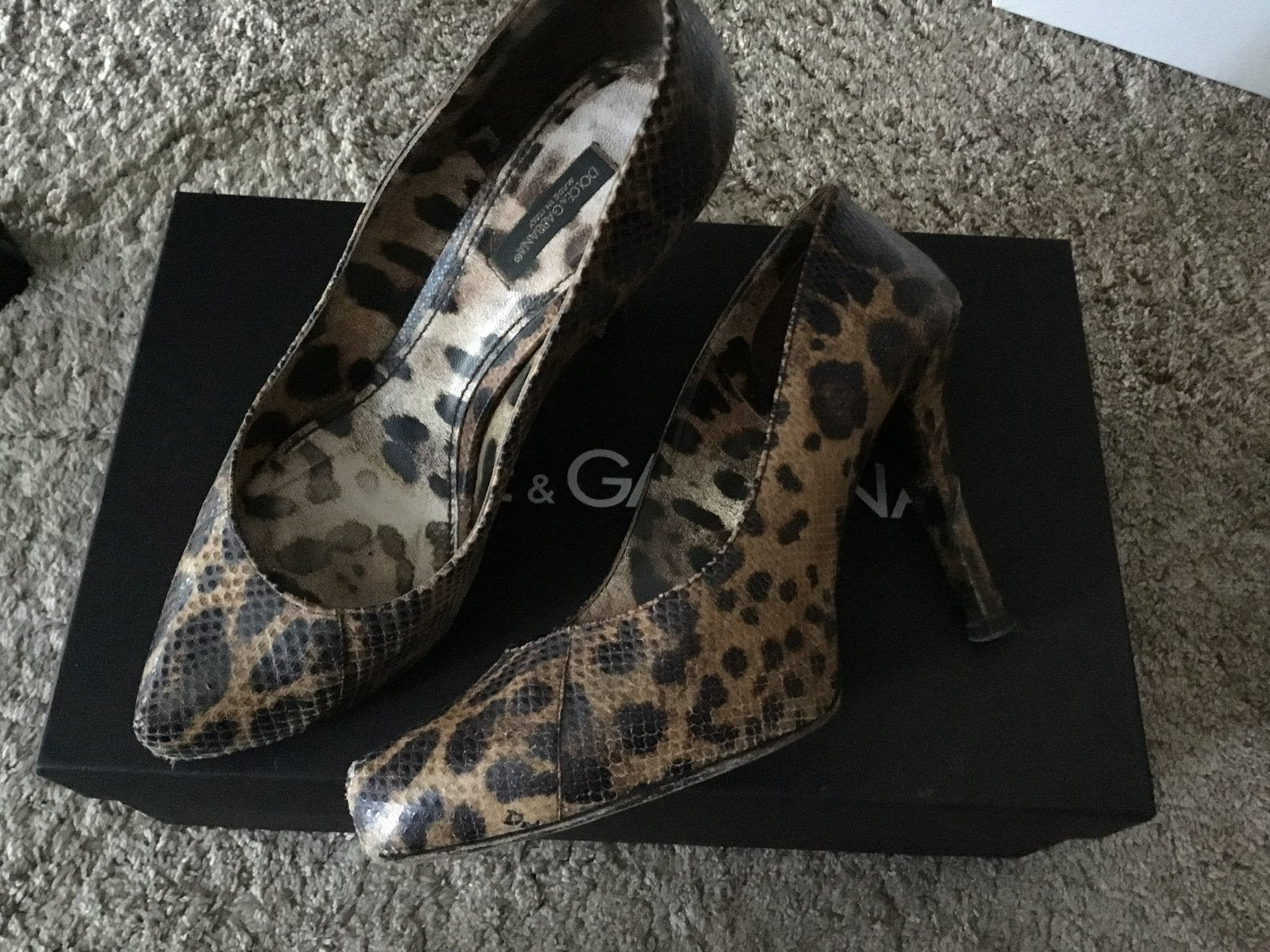 DOLCE & GABBANA pumps maat 37 origineel, Dolce & Gabbana, F, Pumps, Bruin