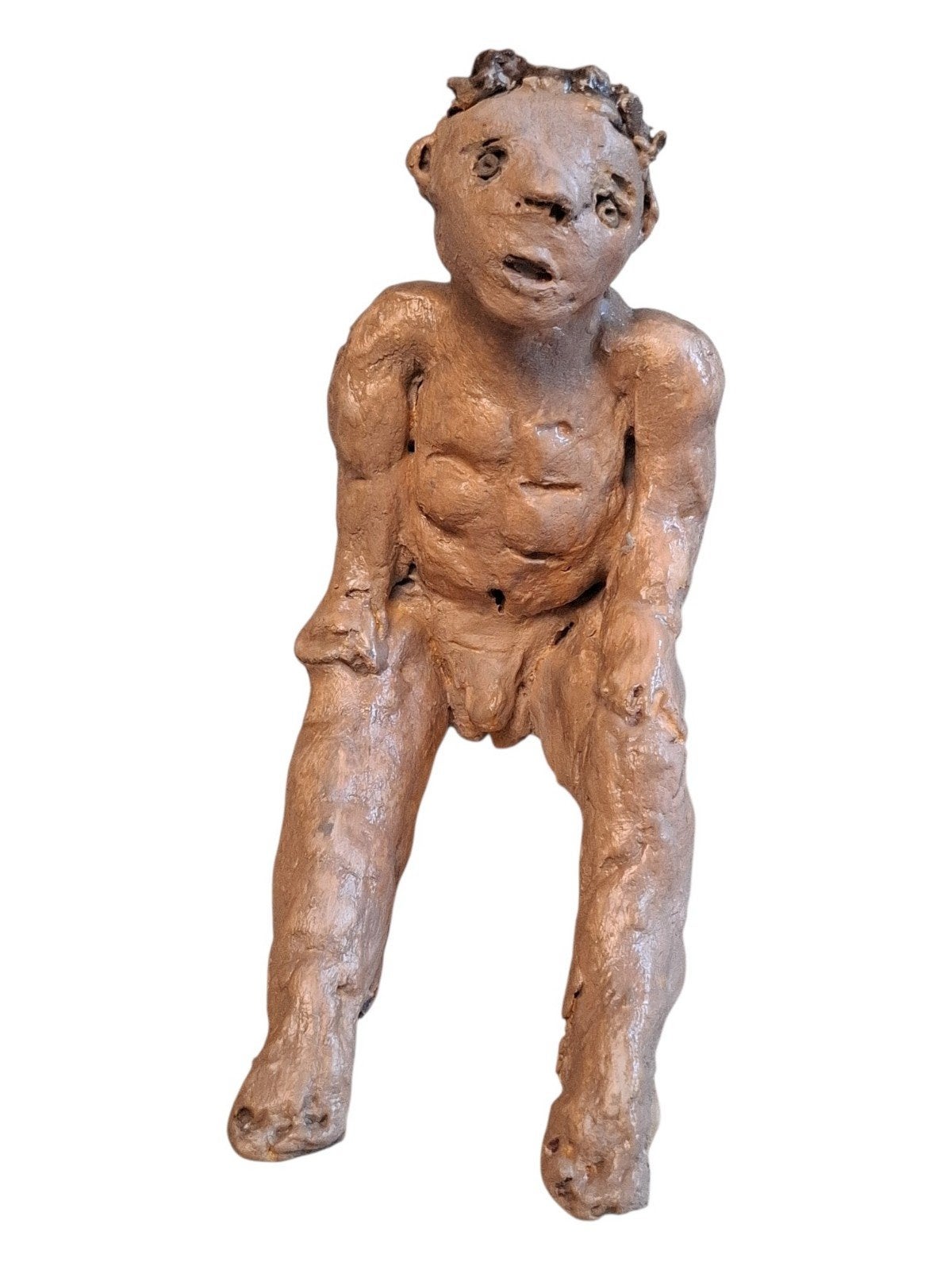Art Deco sculptuur van naakte man, Antiek en Kunst, Art deco, Ophalen of Verzenden, Handgemaakt, 20 - 50 cm