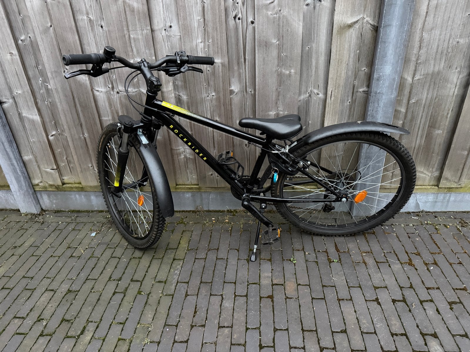 Rockrider mountainbike, zwart met gele accenten, Fietsen en Brommers, Ophalen, Gebruikt, 20 inch of meer
