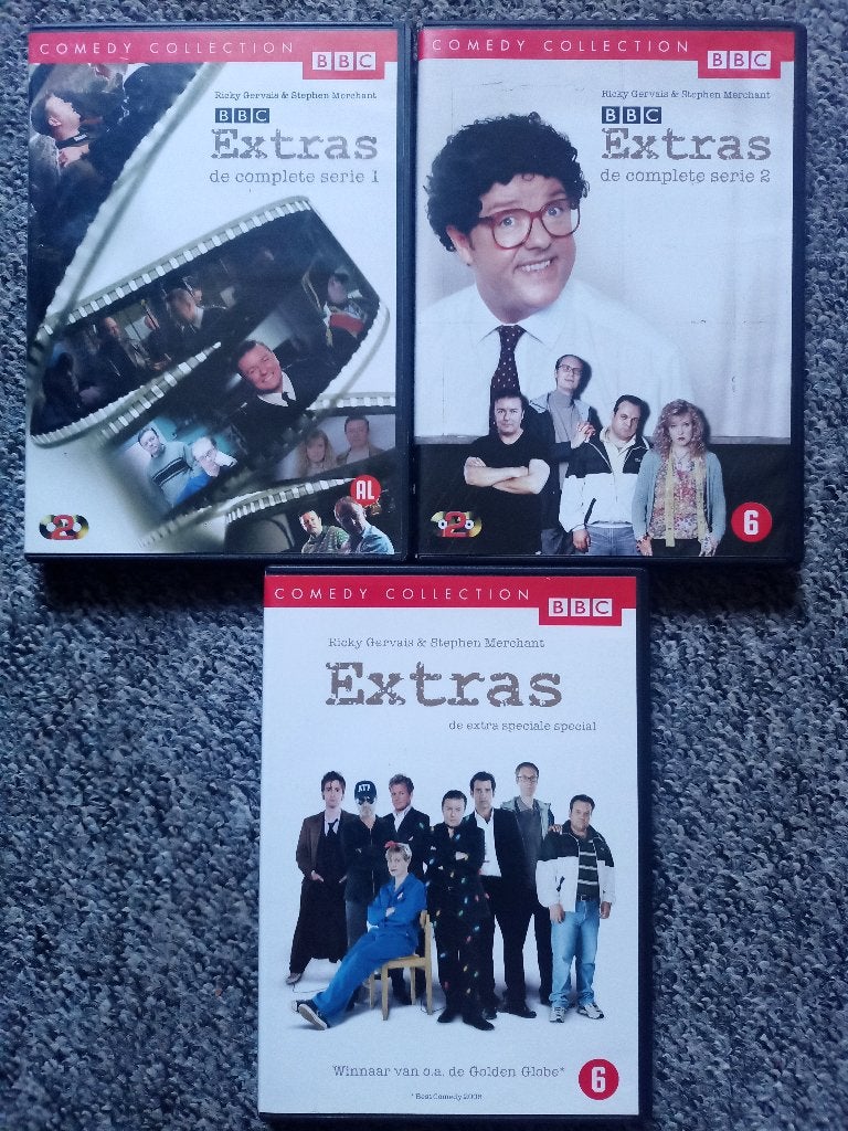 Extras - Complete Serie 1,2 & Extra Special - Ricky Gervais, Cd's en Dvd's, Engels, Alle leeftijden, Nederlands, Ophalen of Verzenden