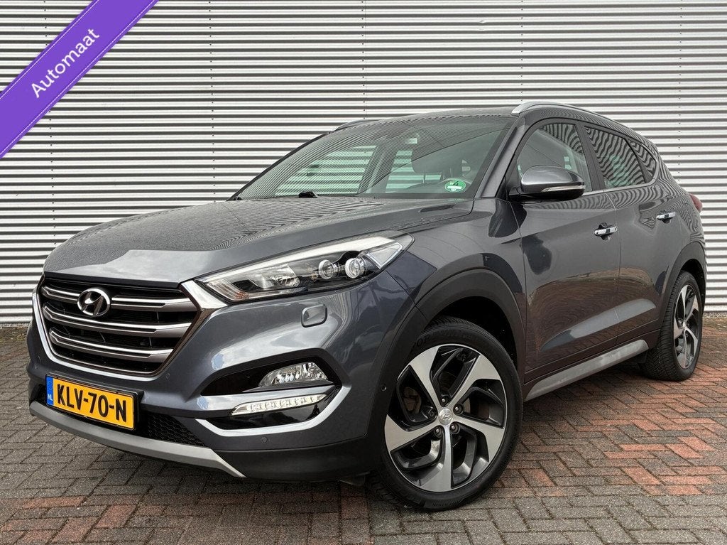 Hyundai Tucson 1.6 T-GDi Comfort 4WD Autom Led Cruise Leer C, Auto's, Hyundai, Gebruikt, 4 cilinders, Bedrijf, Vierwielaandrijving