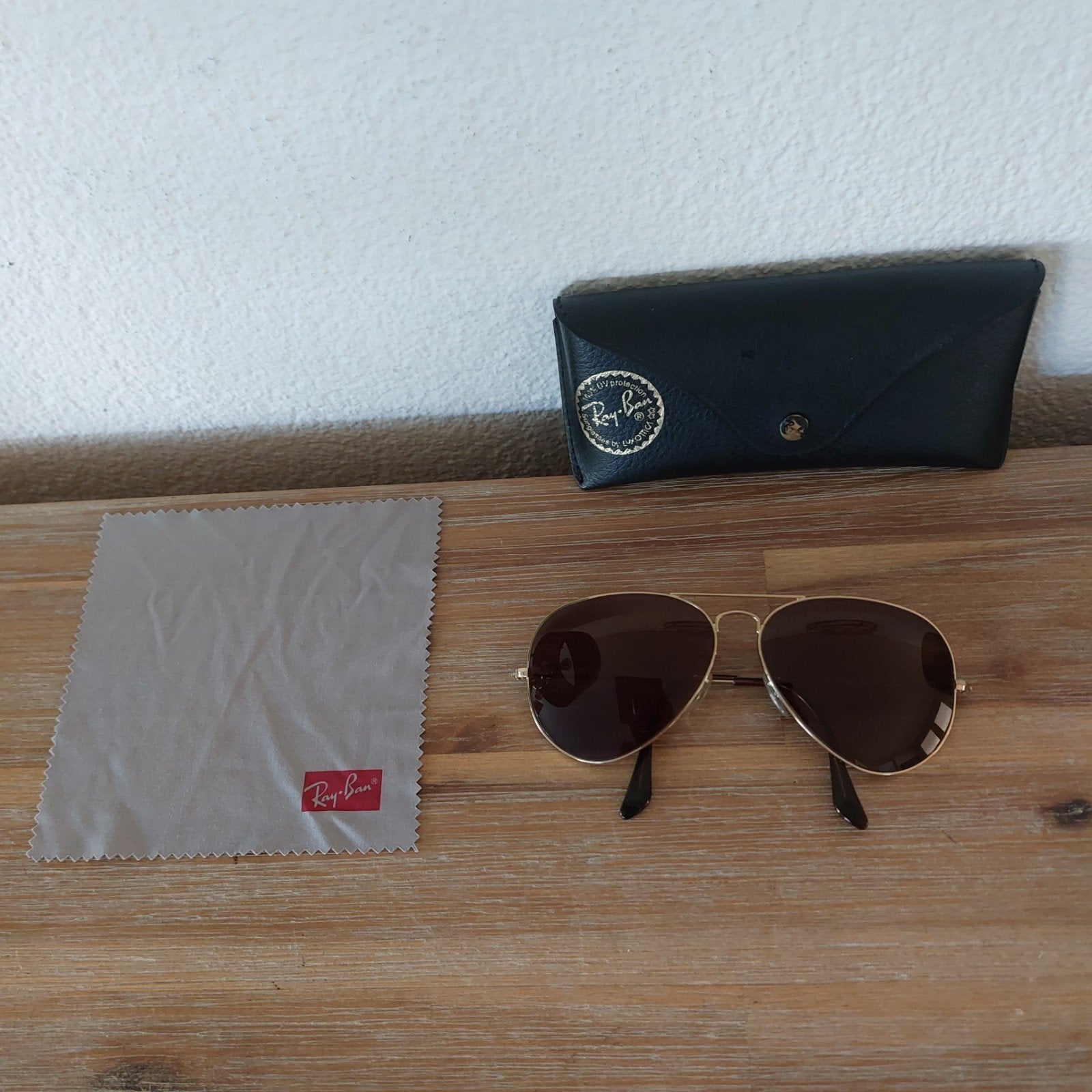 Ray-Ban Aviator Large Metal RB 3025(Gold), Zonnebril, Overige kleuren, Ophalen of Verzenden, Zo goed als nieuw