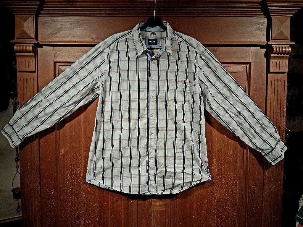overhemd ruit wit lichtblauw roze XL Westbury C&A, Kleding | Heren, Ophalen of Verzenden, Zo goed als nieuw, Overige kleuren, Halswijdte 43/44 (XL)