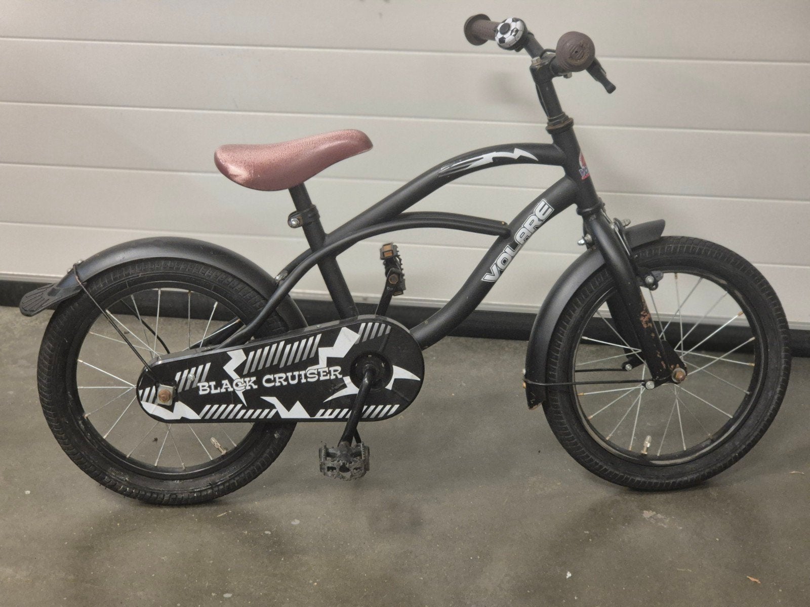 Volare Black Cruiser kinderfiets 16 inch, Ophalen, Terugtraprem, Volare, 16 tot 20 inch