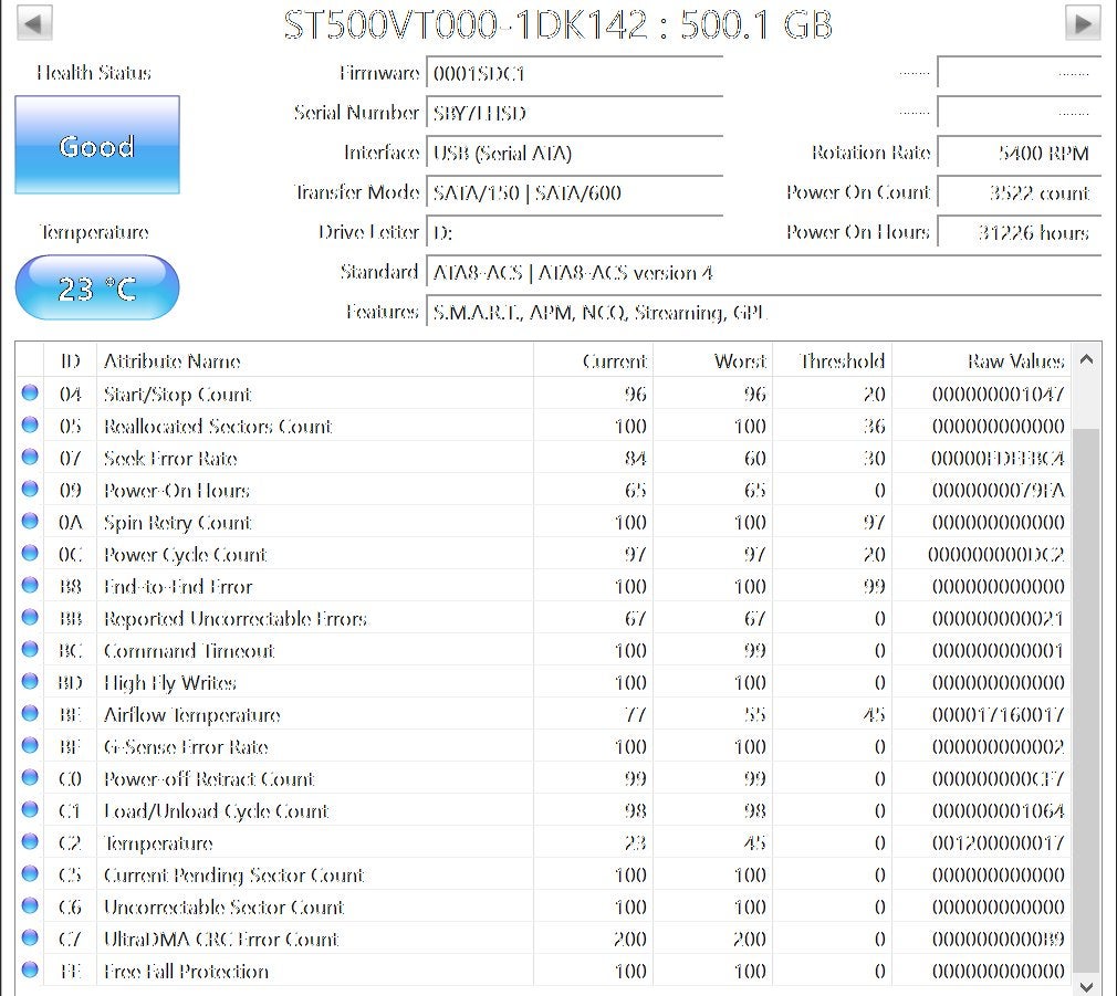LaCie externe HDD enclosure met 2,5" 500Gig schijf, HDD, Refurbished, Ophalen of Verzenden, Desktop