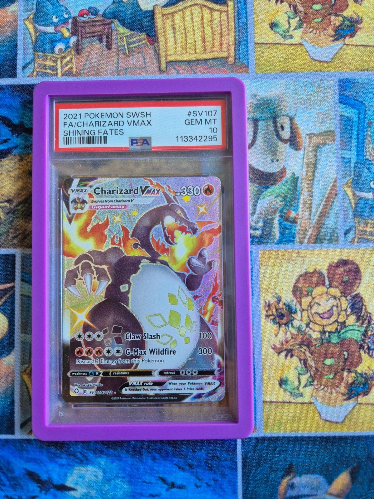 Charizard SV107/SV122 VMAX PSA 10 Shining Fates, Ophalen of Verzenden, Nieuw, Losse kaart, Foil