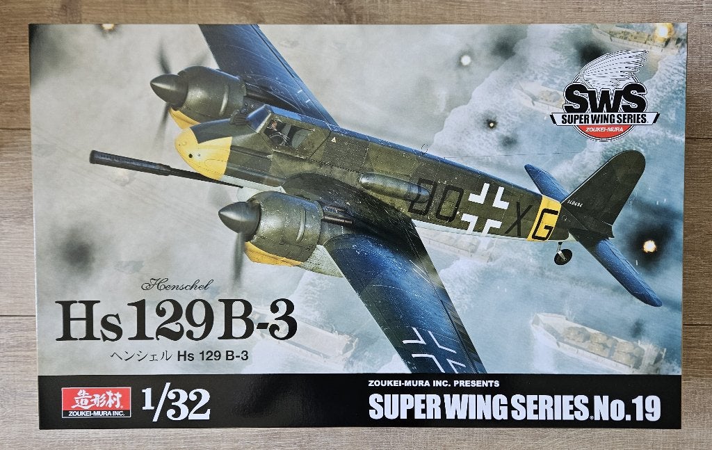 Henschel Hs 129 B-3 - Zoukei-Mura No. SWS19 - 1/32, Ophalen of Verzenden, Nieuw, Groter dan 1:72, Overige merken