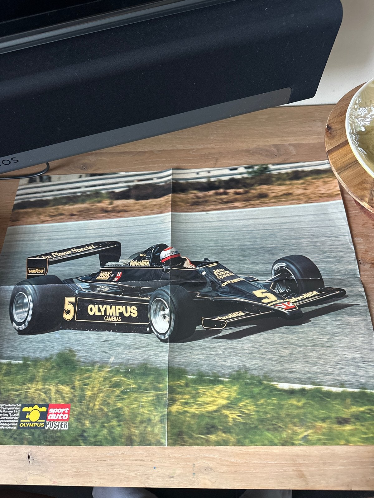 Vintage Formule 1 Poster - Lotus Olympus Sport Auto, Verzamelen, Ophalen of Verzenden, Gebruikt, Formule 1