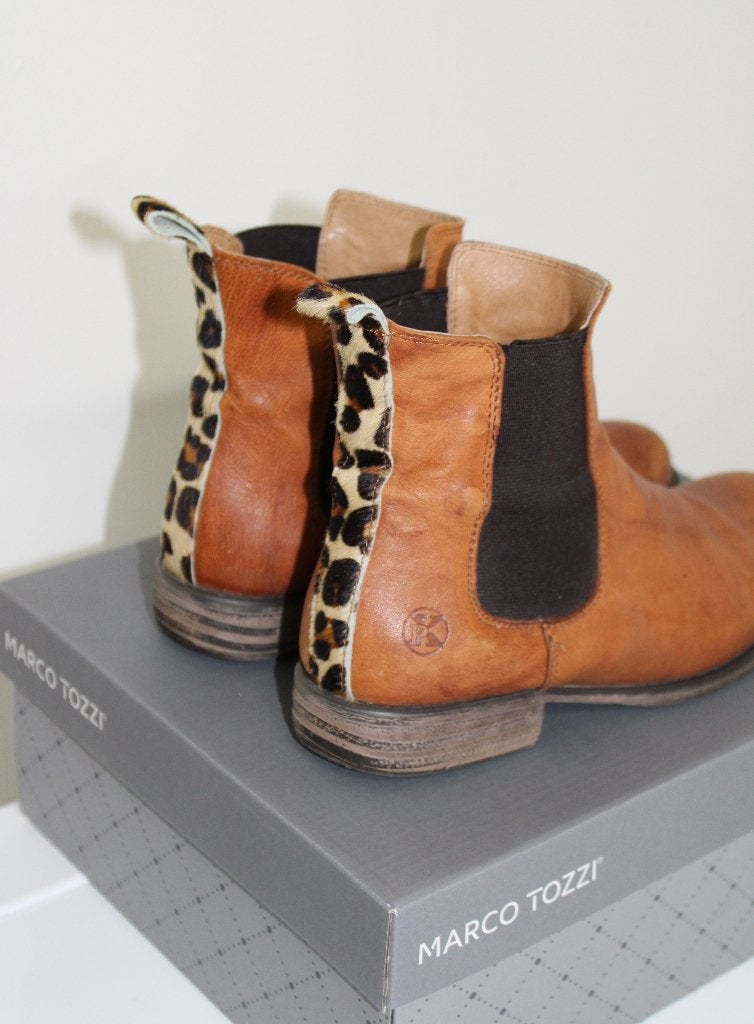 ZGAN Post Xchange chelsea boots enkellaars schoenen 37 leren, Bruin, Lage of Enkellaarzen, Post XChange, Ophalen of Verzenden