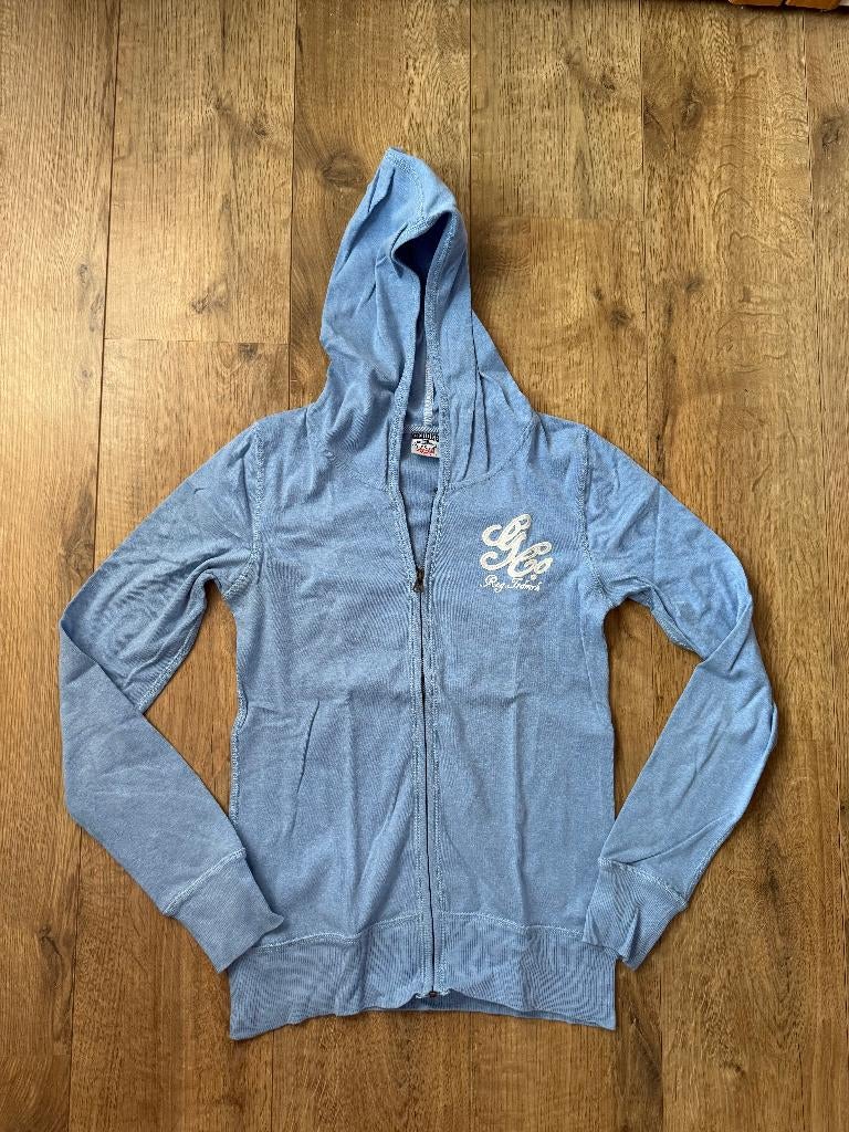 Geddes and Gillmore vest - longsleeve met capachon - mt L, Ophalen of Verzenden, Zo goed als nieuw, Blauw