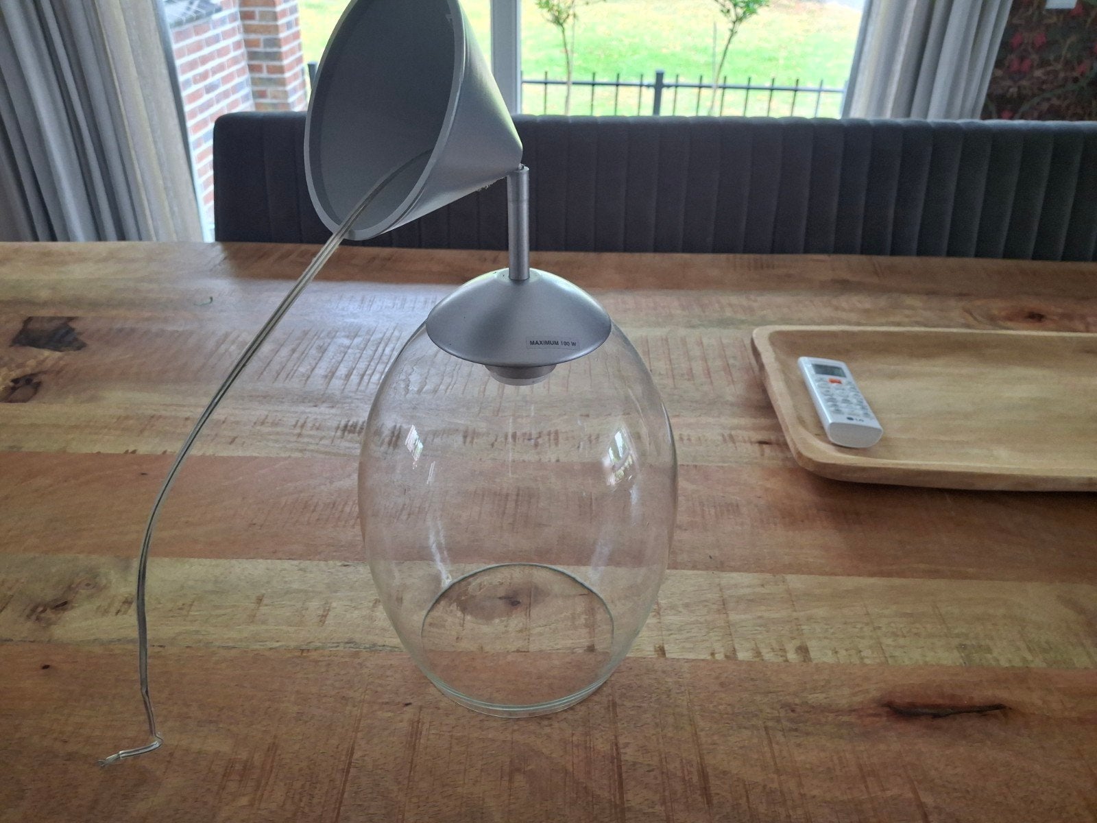 gratis leuke glazen lamp, Huis en Inrichting, Woonaccessoires | Stolpen, Ophalen