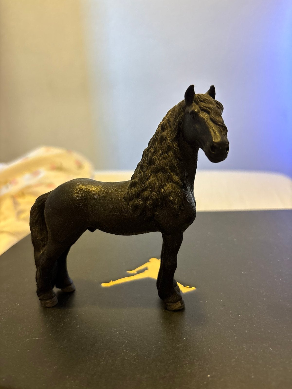 Schleich friese hengst- goede staat, Ophalen of Verzenden, Zo goed als nieuw, Paard, Beeldje of Figuurtje