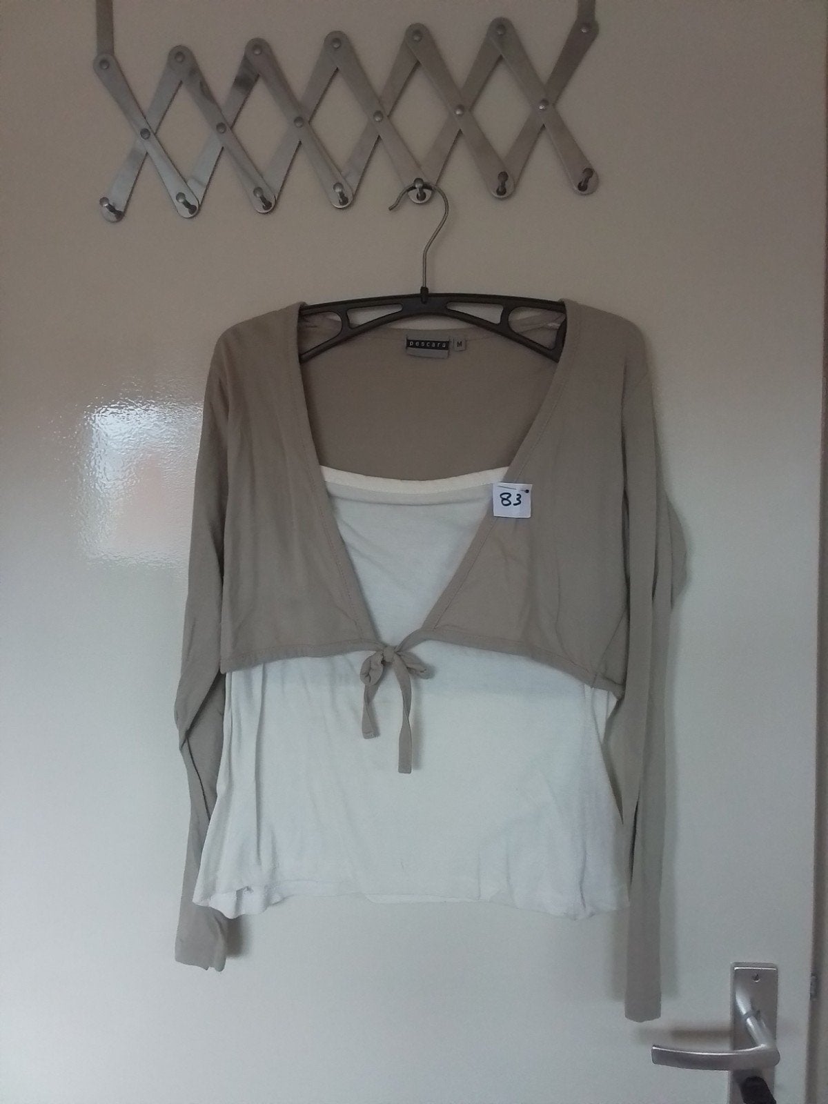 83 Beige/ecru shirtje van Pescara maat M, Maat 38/40 (M), Beige, Ophalen of Verzenden, Zo goed als nieuw