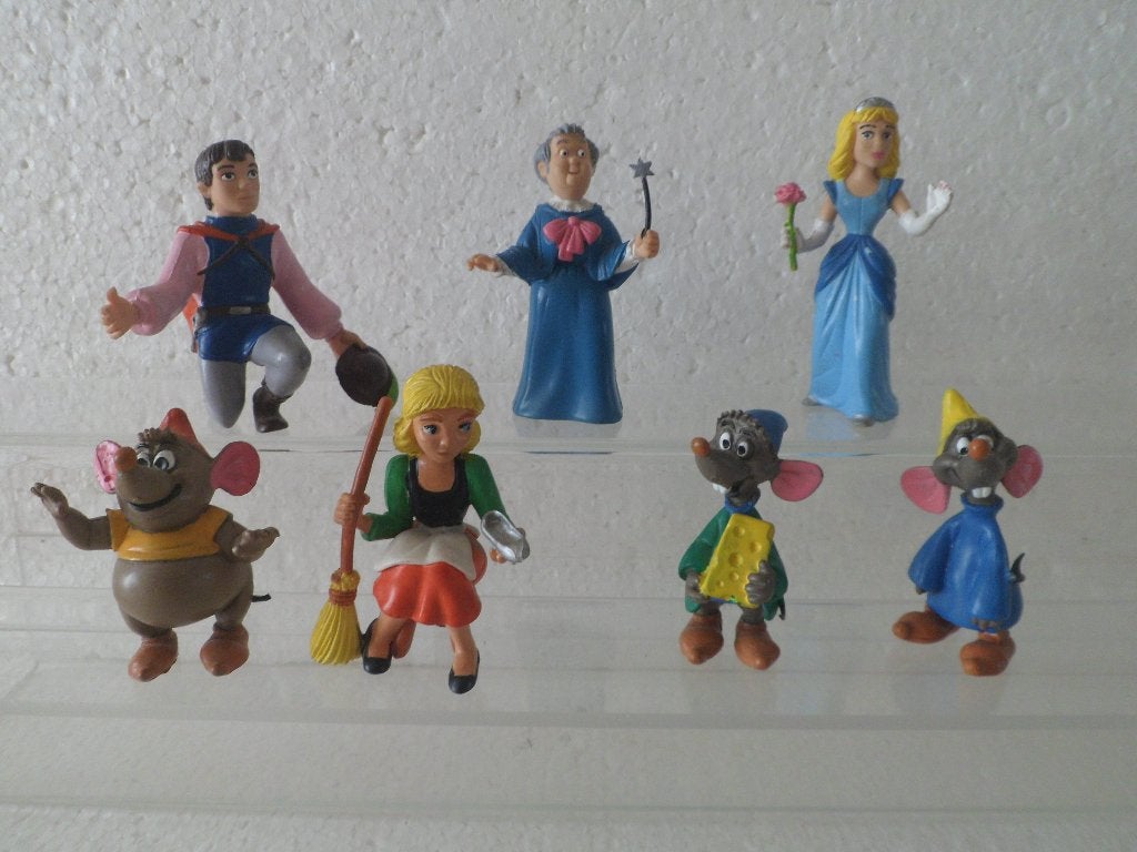 Disney Cinderella figuurtjes, Ophalen of Verzenden, Zo goed als nieuw