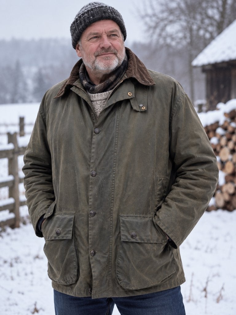 Barbour Border waxjas met wintervoering C48-122cm, Barbour, Maat 56/58 (XL), Ophalen of Verzenden, Zo goed als nieuw