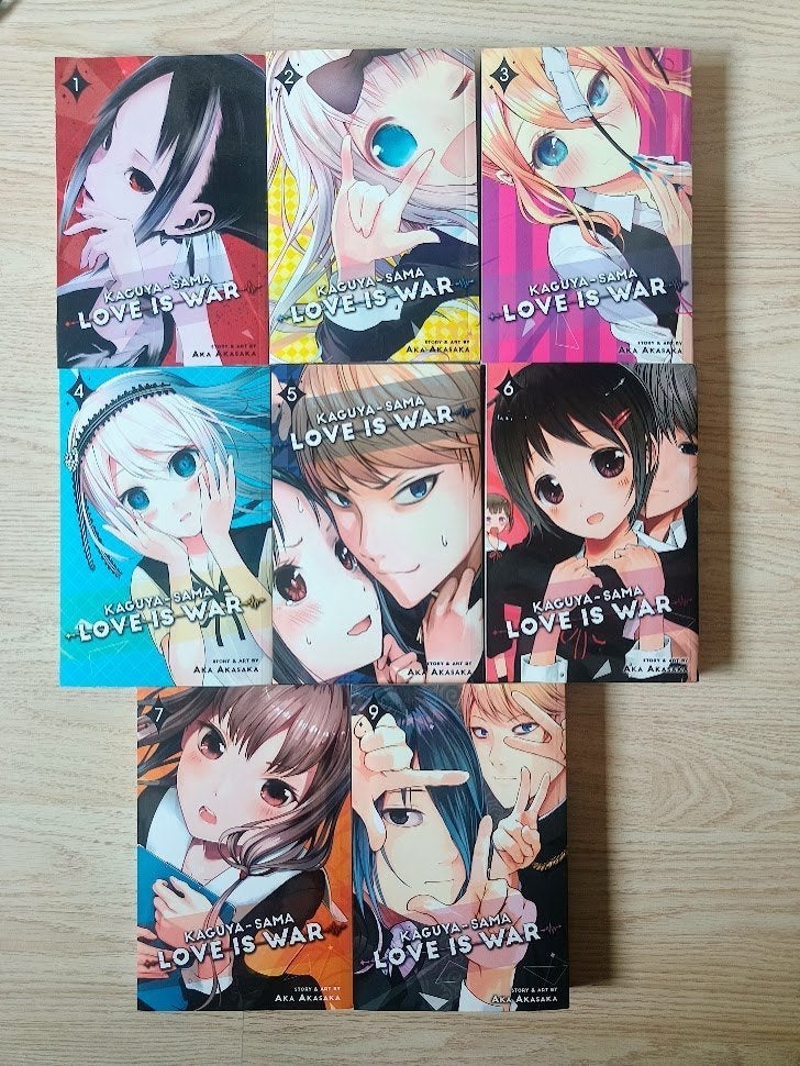 Kaguya-sama: Love is War volume 1 tot en met 7 + 9, Meerdere comics, Verzenden, Zo goed als nieuw, Japan (Manga)