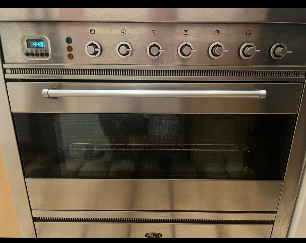 Boretti Fornuis met Oven - Gasfornuis en Hete Lucht Oven, Ophalen, Gebruikt, 60 cm of meer, Grill