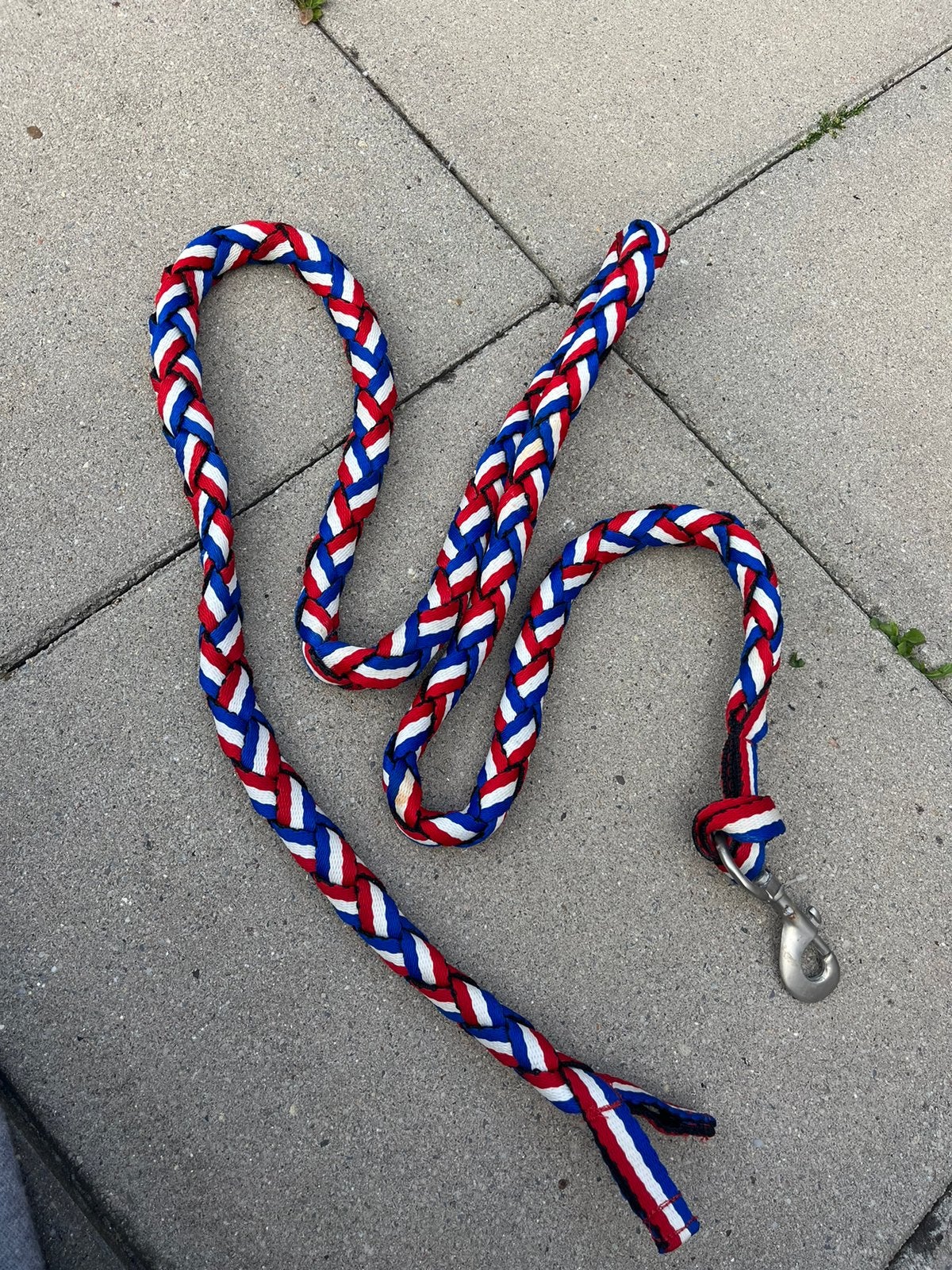 Halster touw rood,wit,blauw, Ophalen of Verzenden, Zo goed als nieuw, Blauw, Halster