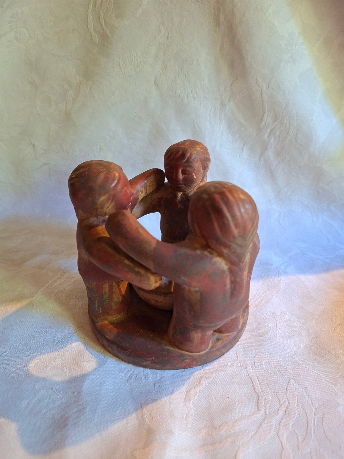 vriendenkring terracotta  12 cm doorsnede, Verzenden, Koper of Brons