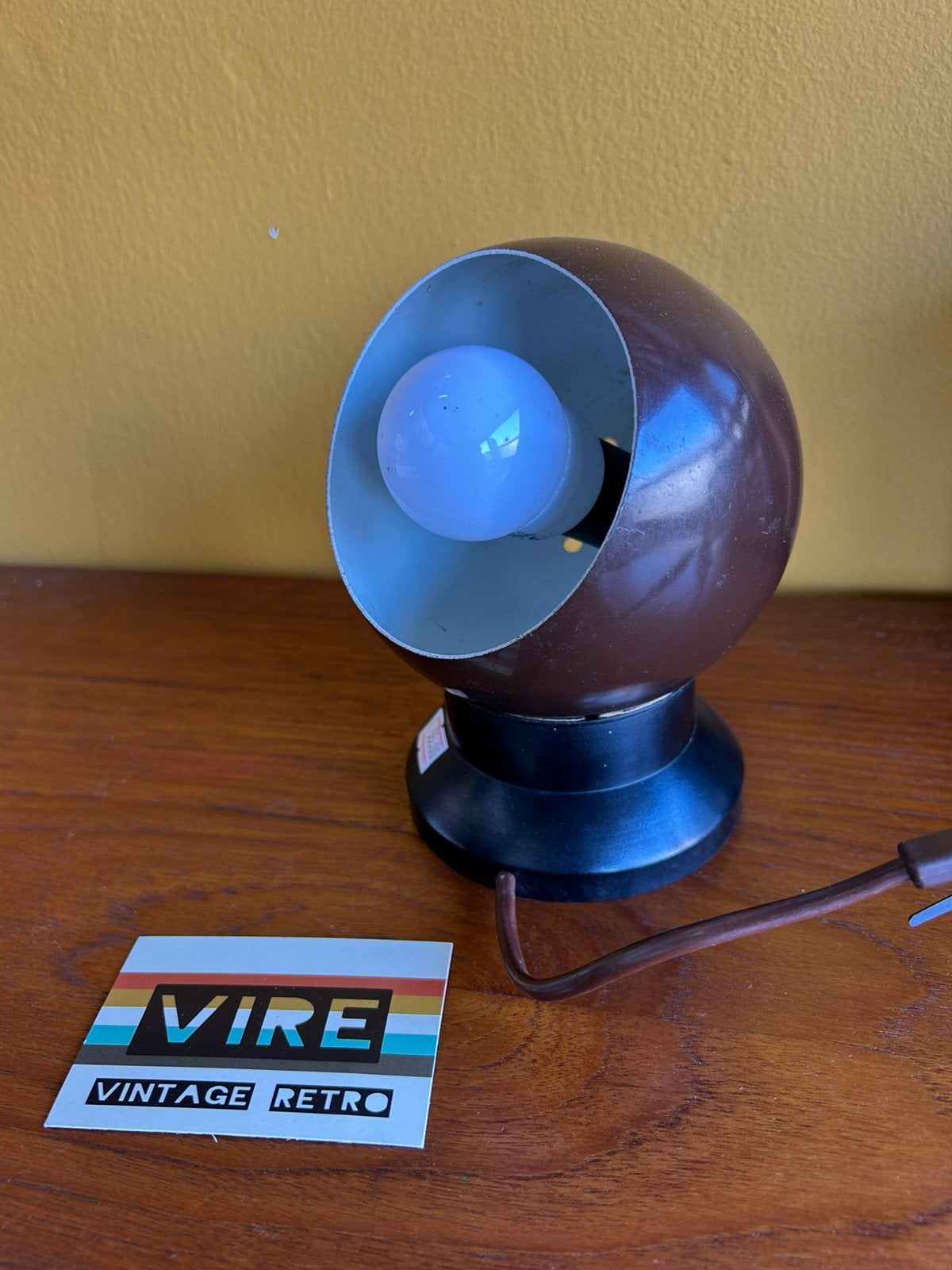 Vintage 70’s space age bruine bollamp/ eyeball lamp/, Ophalen of Verzenden, Huis en Inrichting