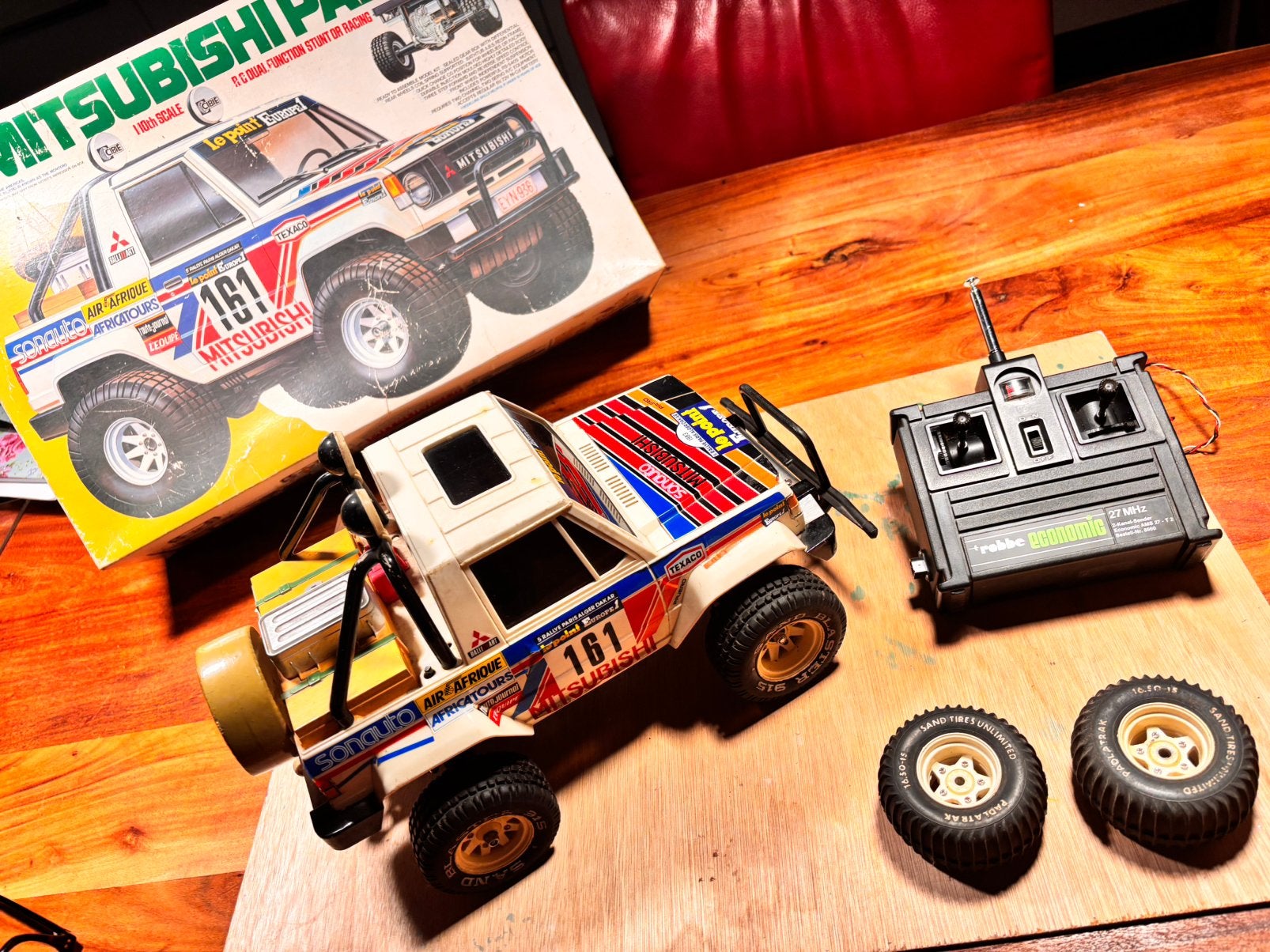 Tamiya Mitsubishi Pajero kit no 5844, Hobby en Vrije tijd, Ophalen of Verzenden, Gebruikt, Schaal 1:10, Auto offroad