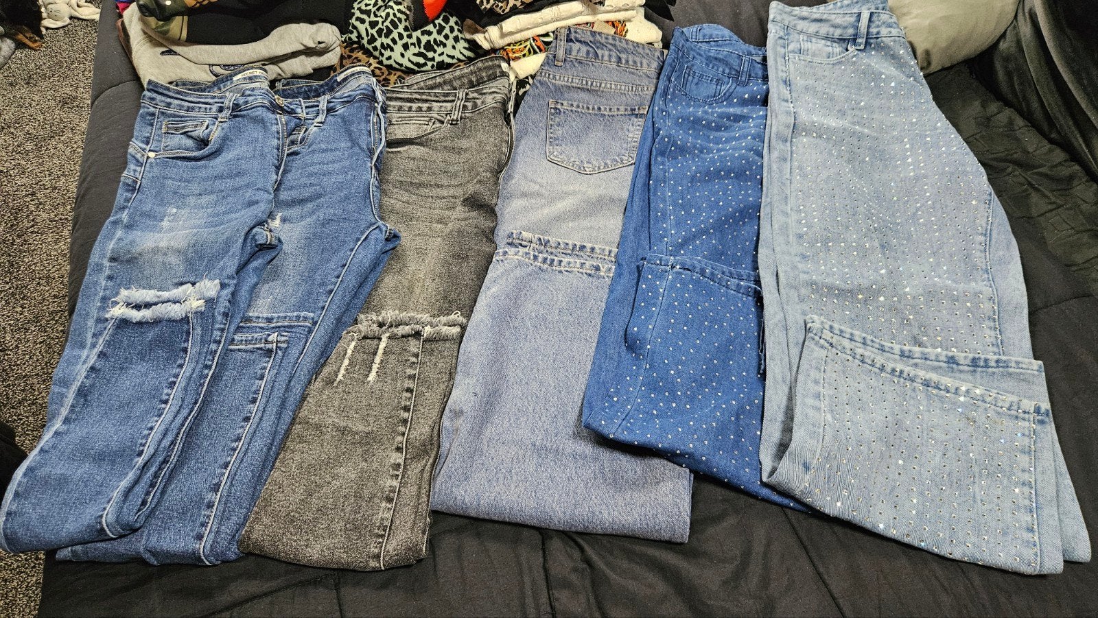 6x dames spijkerbroek maat 38/40 3x wijde en 3x smalle, Ophalen of Verzenden, Zo goed als nieuw, Overige maten, Blauw
