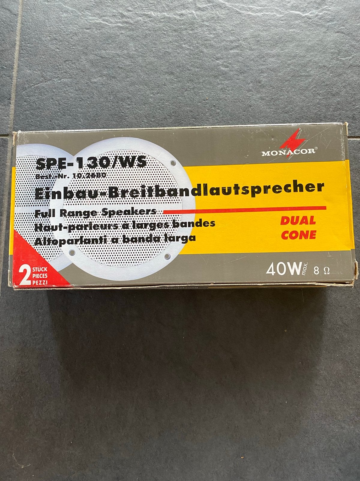 Monacor SPE-130/WS Inbouw Breedbandluidsprekers 40W, Overige merken, Overige typen, Nieuw, Ophalen of Verzenden