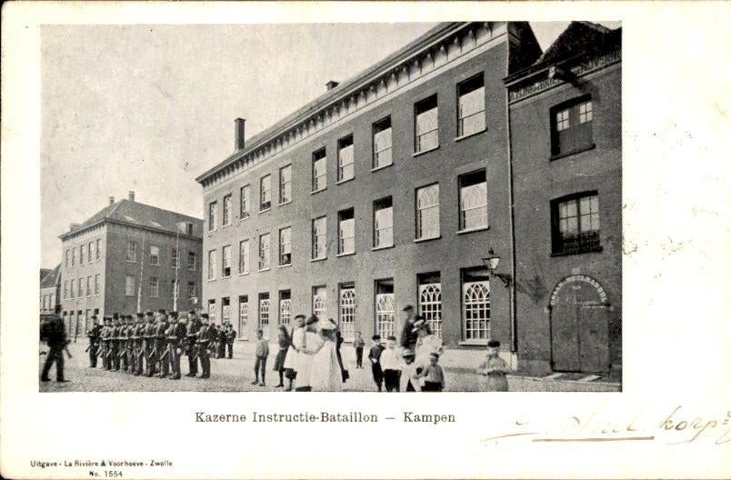 Kampen - Kazerne Instructie Bataillon, Ophalen of Verzenden, Voor 1920, Gelopen, Overijssel