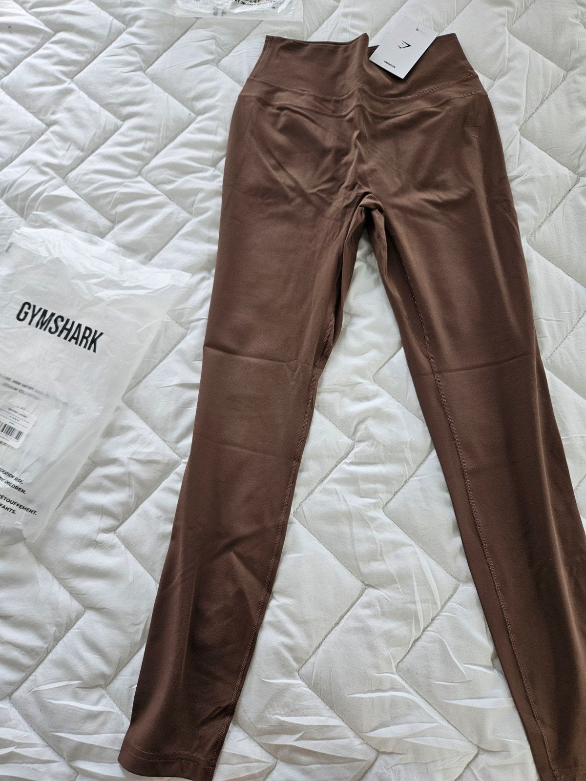 Gymshark Whitney Legging M - Body Fit Bruin, Legging, Bruin, Nieuw, Maat 40/42 (M)