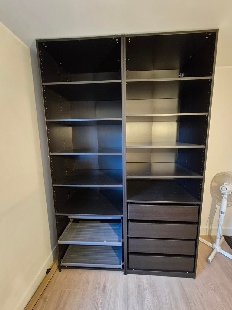 Ikea PAX Kledingkast met planken en lades, Ophalen, Met plank(en), Gebruikt, 100 tot 150 cm