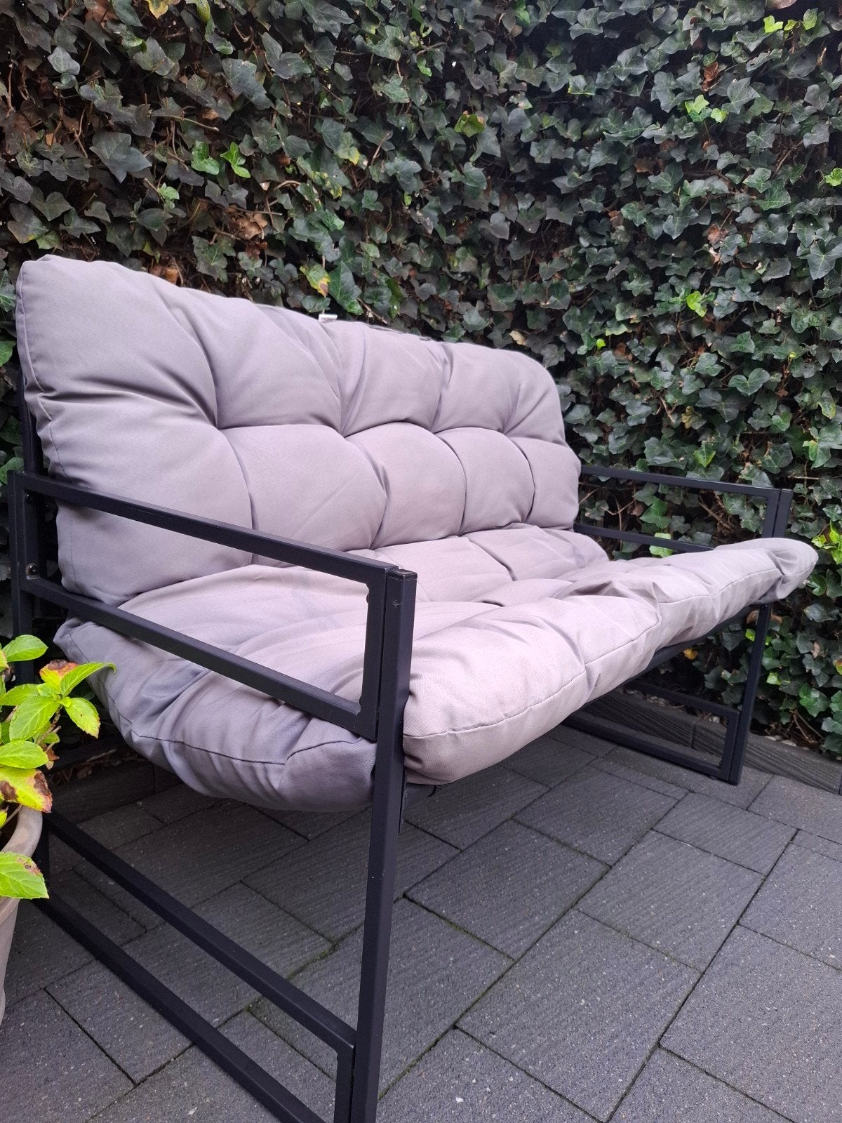 Comfortabel bankje met kussen, Tuin en Terras, Ophalen, Gebruikt, Metaal, Schommelbank