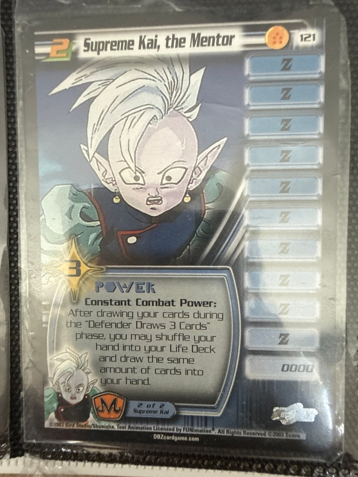 Dragon Ball Z TCG: Supreme Kai, the Mentor (2003 Score), Ophalen of Verzenden, Gebruikt, Losse kaart