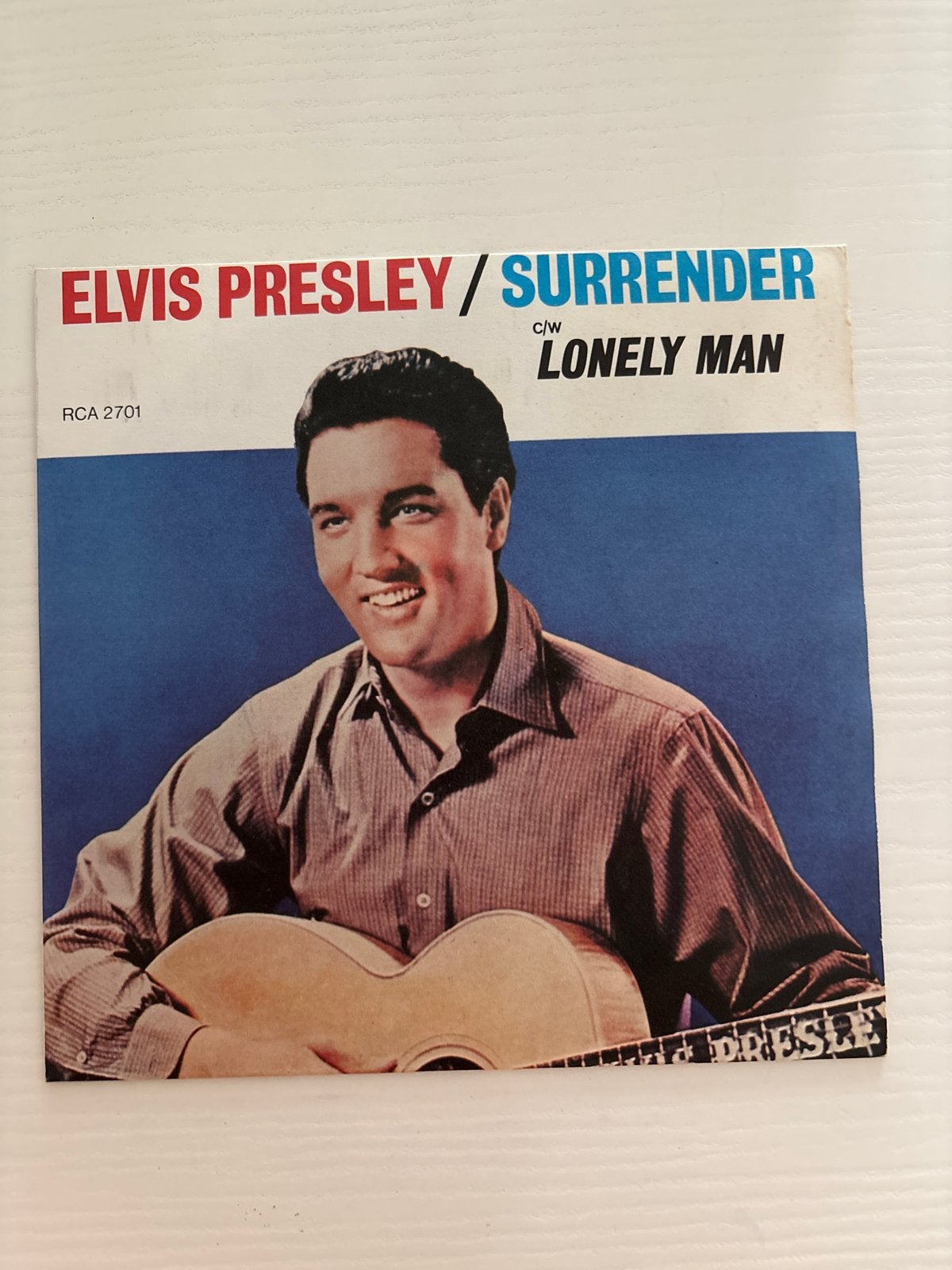 Elvis Presley - Surrender / Lonely Man 45 toeren vinyl, Ophalen of Verzenden, Zo goed als nieuw, Cd of Plaat