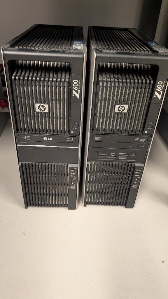2x HP Z600 Workstation - Dual Xeon - DDR3 - Tower PC, Ophalen, Gebruikt, Hp